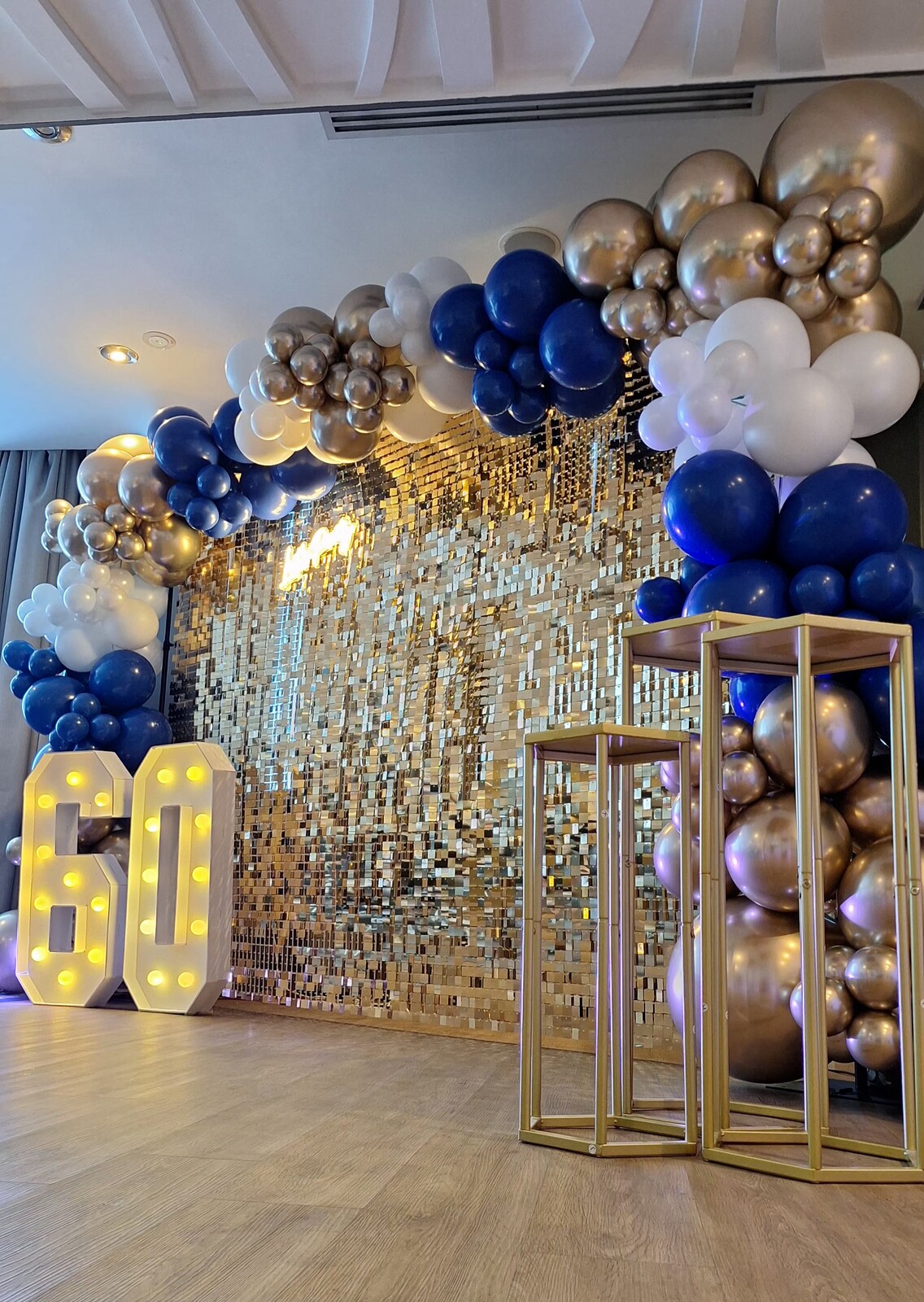 Gold shimmer wall